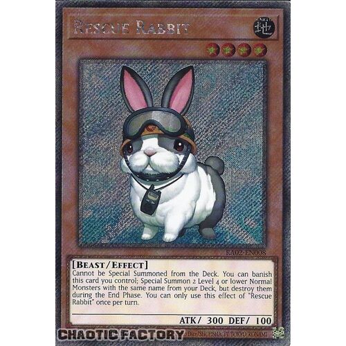 Platinum Secret Rare RA02-EN008 Rescue Rabbit 1st Edition NM