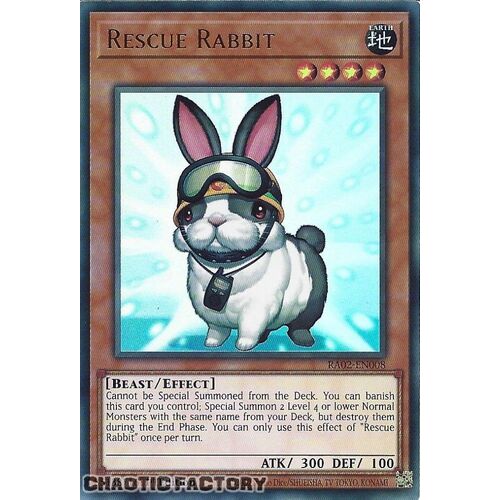 RA02-EN008 Rescue Rabbit Ultra Rare 1st Edition NM
