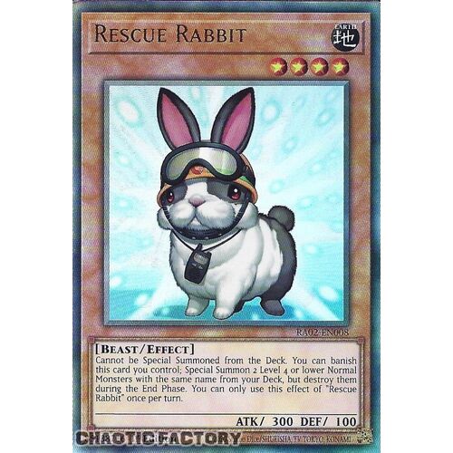 Ultimate Rare RA02-EN008 Rescue Rabbit 1st Edition NM