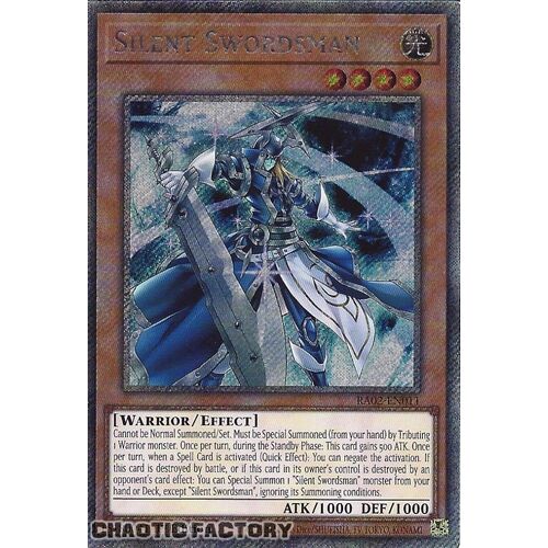 Platinum Secret Rare RA02-EN011 Silent Swordsman 1st Edition NM