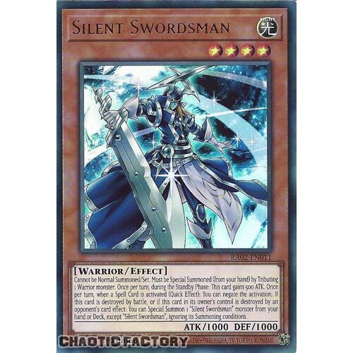 RA02-EN011 Silent Swordsman Ultra Rare 1st Edition NM