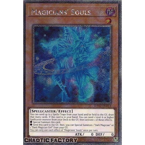 Platinum Secret Rare RA02-EN014 Magicians' Souls 1st Edition NM
