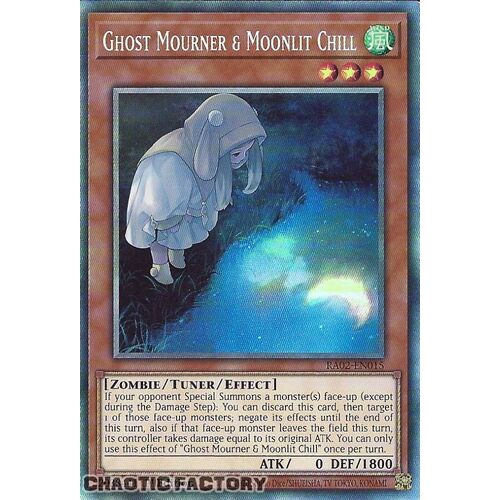 Collector's Rare RA02-EN015 Ghost Mourner & Moonlit Chill (alternate art) 1st Edition NM
