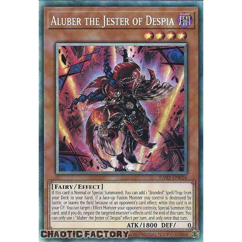 Collector's Rare RA02-EN016 Aluber the Jester of Despia 1st Edition NM