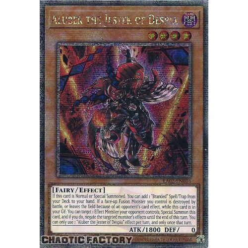 Quarter Century Secret Rare RA02-EN016 Aluber the Jester of Despia 1st Edition NM