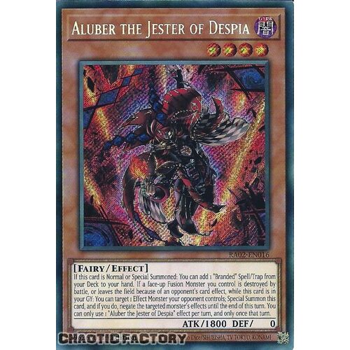 RA02-EN016 Aluber the Jester of Despia Secret Rare 1st Edition NM