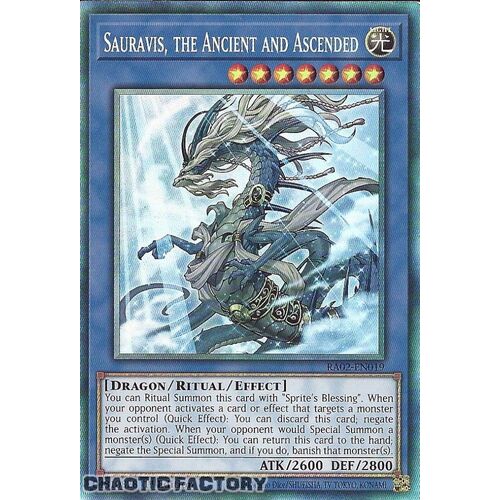 Collector's Rare RA02-EN019 Sauravis, the Ancient and Ascended 1st Edition NM
