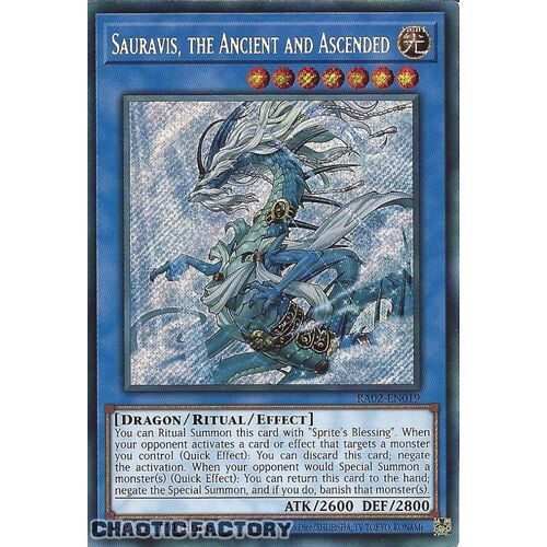 RA02-EN019 Sauravis, the Ancient and Ascended Secret Rare 1st Edition NM