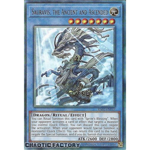 Ultimate Rare RA02-EN019 Sauravis, the Ancient and Ascended 1st Edition NM