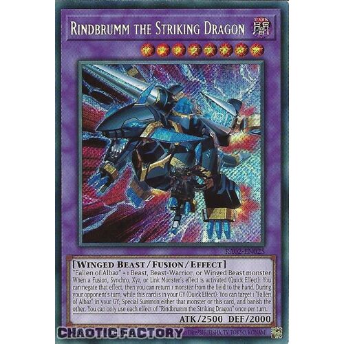 RA02-EN025 Rindbrumm the Striking Dragon Secret Rare 1st Edition NM