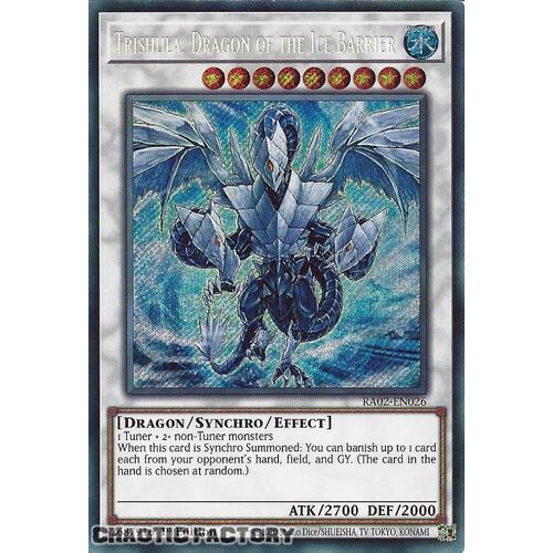 RA02-EN026 Trishula, Dragon of the Ice Barrier Secret Rare 1st Edition NM