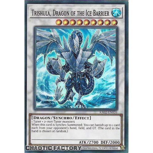 RA02-EN026 Trishula, Dragon of the Ice Barrier Super Rare 1st Edition NM