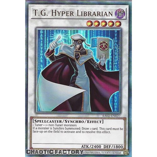 Ultimate Rare RA02-EN027 T.G. Hyper Librarian 1st Edition NM