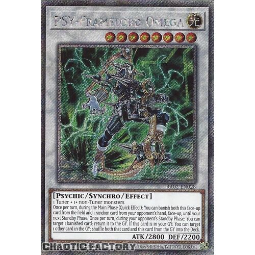 Platinum Secret Rare RA02-EN028 PSY-Framelord Omega 1st Edition NM