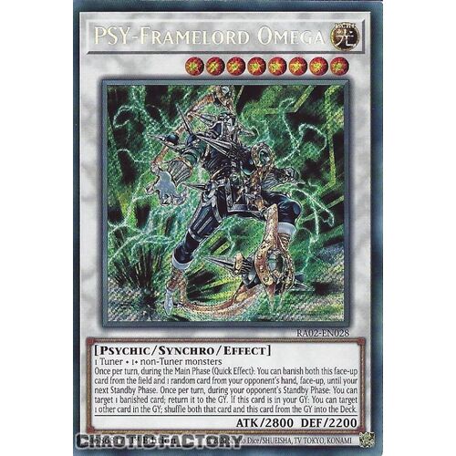 RA02-EN028 PSY-Framelord Omega Secret Rare 1st Edition NM
