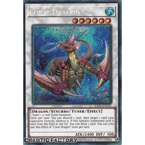 RA02-EN031 Coral Dragon Secret Rare 1st Edition NM