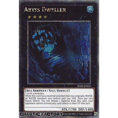Quarter Century Secret Rare RA02-EN033 Abyss Dweller 1st Edition NM