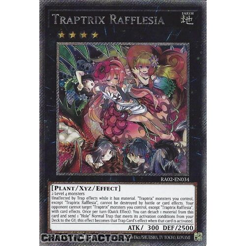 Platinum Secret Rare RA02-EN034 Traptrix Rafflesia 1st Edition NM