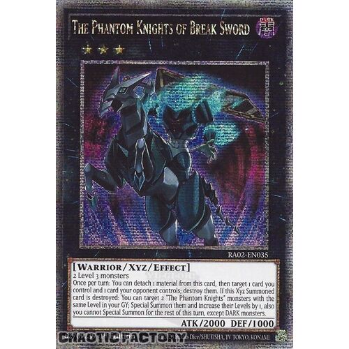 Quarter Century Secret Rare RA02-EN035 The Phantom Knights of Break Sword 1st Edition NM