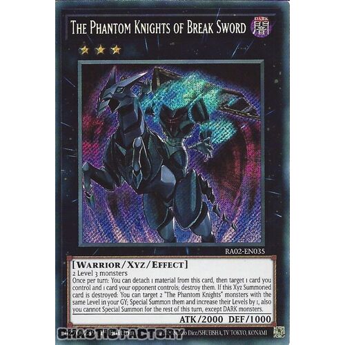 RA02-EN035 The Phantom Knights of Break Sword Secret Rare 1st Edition NM