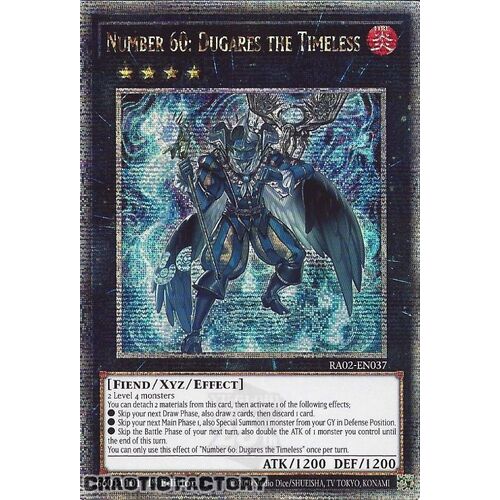 Quarter Century Secret Rare RA02-EN037 Number 60: Dugares the Timeless 1st Edition NM