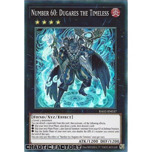 RA02-EN037 Number 60: Dugares the Timeless Super Rare 1st Edition NM