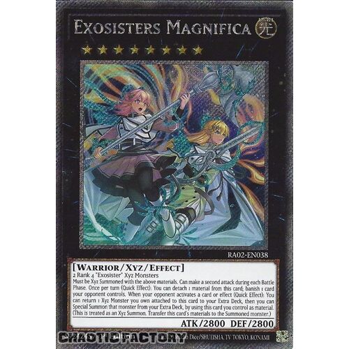 Platinum Secret Rare RA02-EN038 Exosisters Magnifica 1st Edition NM