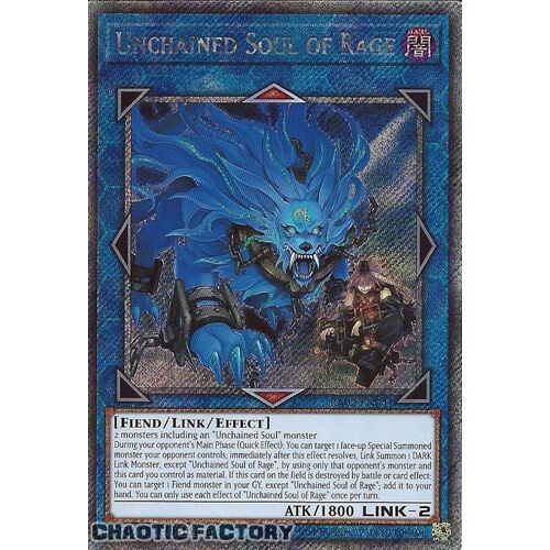 Platinum Secret Rare RA02-EN041 Unchained Soul of Rage 1st Edition NM
