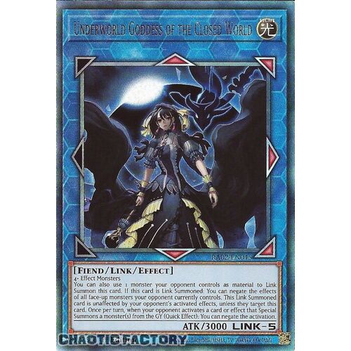 Ultimate Rare RA02-EN045 Underworld Goddess of the Closed World 1st Edition NM