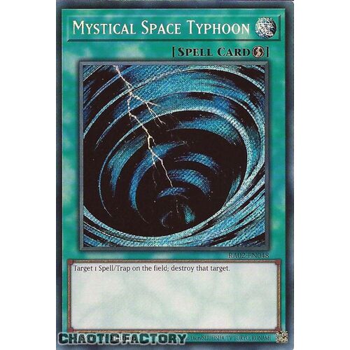 RA02-EN048 Mystical Space Typhoon Secret Rare 1st Edition NM