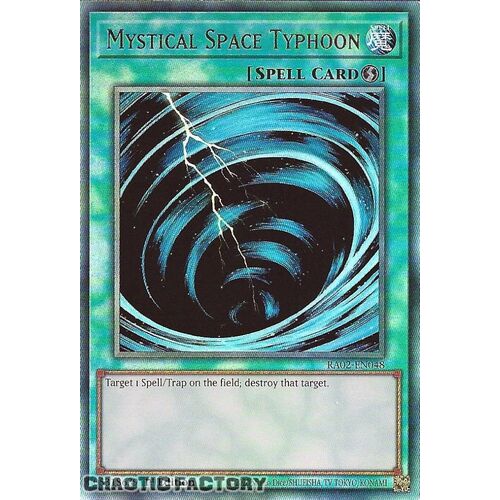 Ultimate Rare RA02-EN048 Mystical Space Typhoon 1st Edition NM