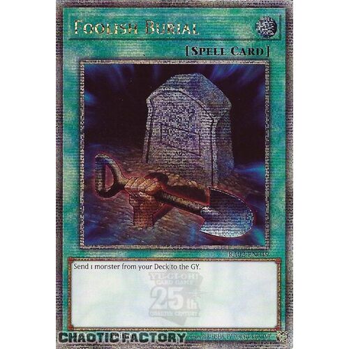 Quarter Century Secret Rare RA02-EN049 Foolish Burial 1st Edition NM