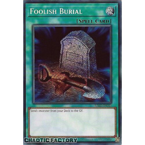 RA02-EN049 Foolish Burial Secret Rare 1st Edition NM