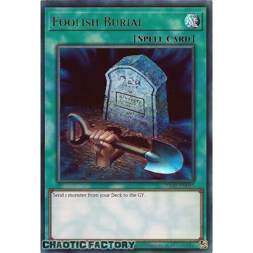 RA02-EN049 Foolish Burial Ultra Rare 1st Edition NM