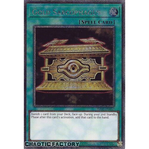 Platinum Secret Rare RA02-EN052 Gold Sarcophagus 1st Edition NM