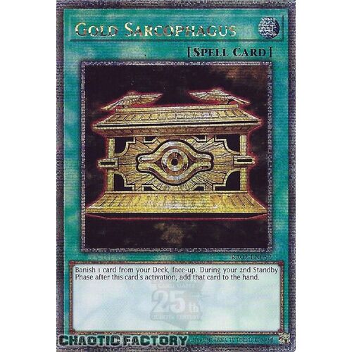 Quarter Century Secret Rare RA02-EN052 Gold Sarcophagus 1st Edition NM