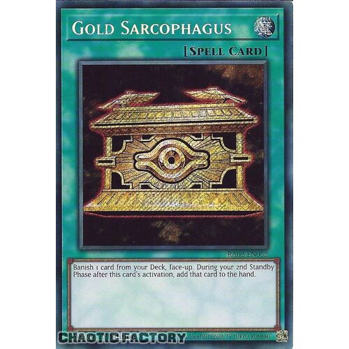 RA02-EN052 Gold Sarcophagus Secret Rare 1st Edition NM