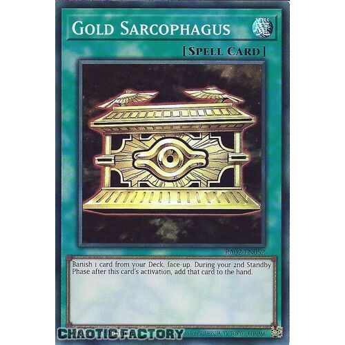 RA02-EN052 Gold Sarcophagus Super Rare 1st Edition NM