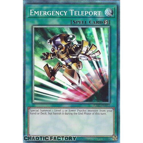 Collector's Rare RA02-EN053 Emergency Teleport 1st Edition NM