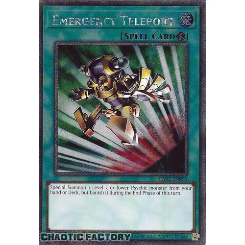 Platinum Secret Rare RA02-EN053 Emergency Teleport 1st Edition NM