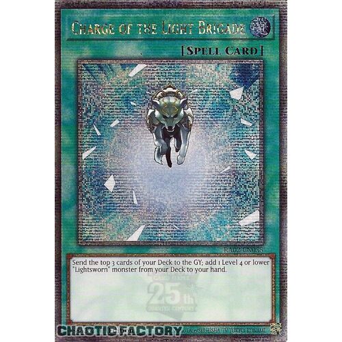 Quarter Century Secret Rare RA02-EN055 Charge of the Light Brigade 1st Edition NM