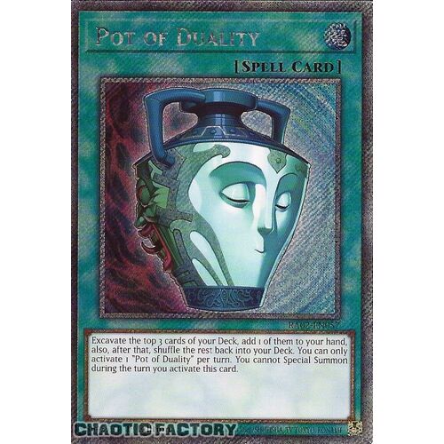Platinum Secret Rare RA02-EN057 Pot of Duality 1st Edition NM