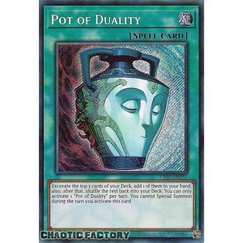 RA02-EN057 Pot of Duality Secret Rare 1st Edition NM