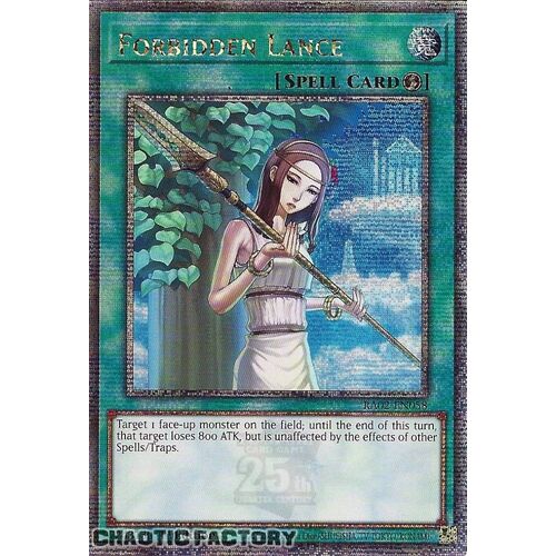 Quarter Century Secret Rare RA02-EN058 Forbidden Lance 1st Edition NM