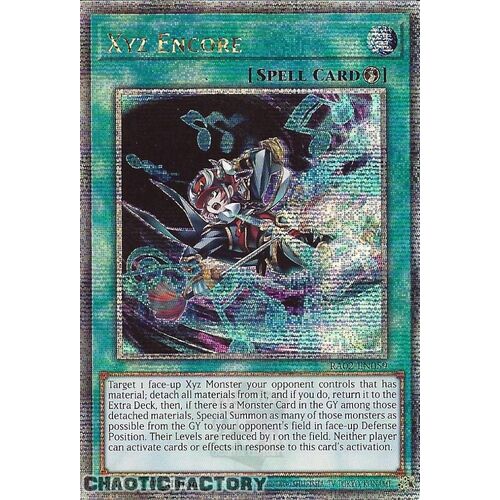 Quarter Century Secret Rare RA02-EN059 Xyz Encore 1st Edition NM