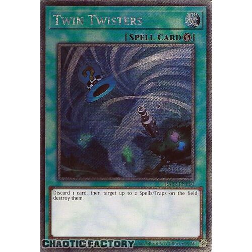 Platinum Secret Rare RA02-EN060 Twin Twisters 1st Edition NM