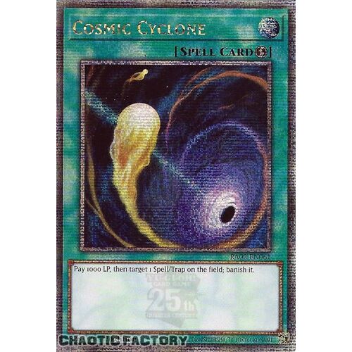 Quarter Century Secret Rare RA02-EN061 Cosmic Cyclone 1st Edition NM