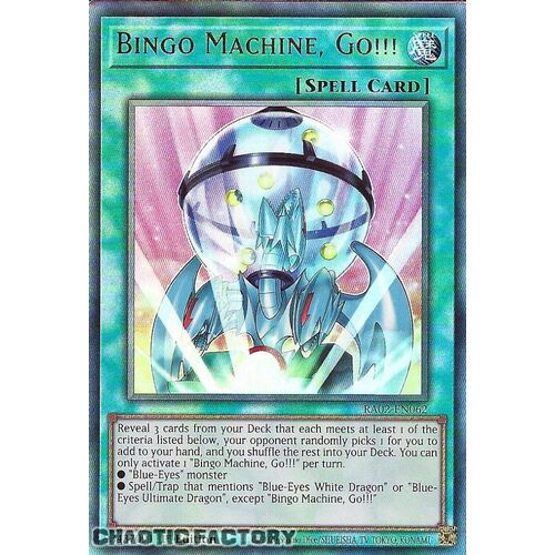 Ultimate Rare RA02-EN062 Bingo Machine, Go!!! 1st Edition NM