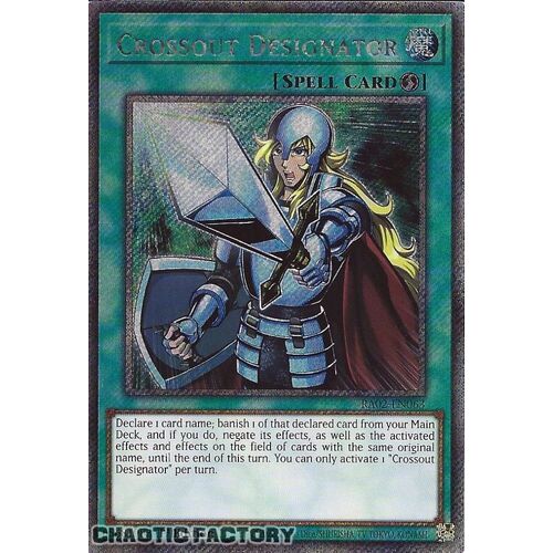 Platinum Secret Rare RA02-EN063 Crossout Designator 1st Edition NM
