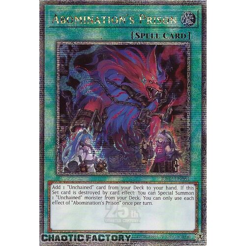 Quarter Century Secret Rare RA02-EN064 Abomination's Prison 1st Edition NM